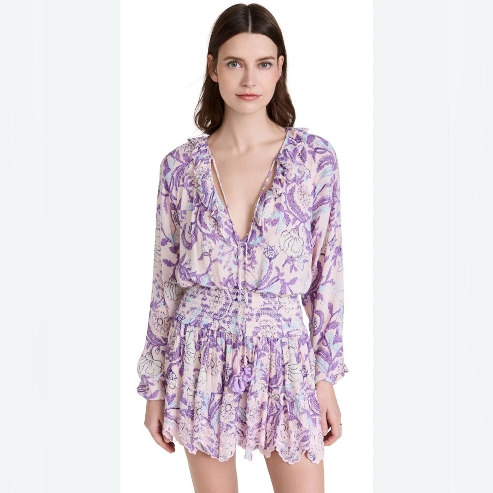 HEMANT & NANDITA ASIA LILAC DRESS XL NWT